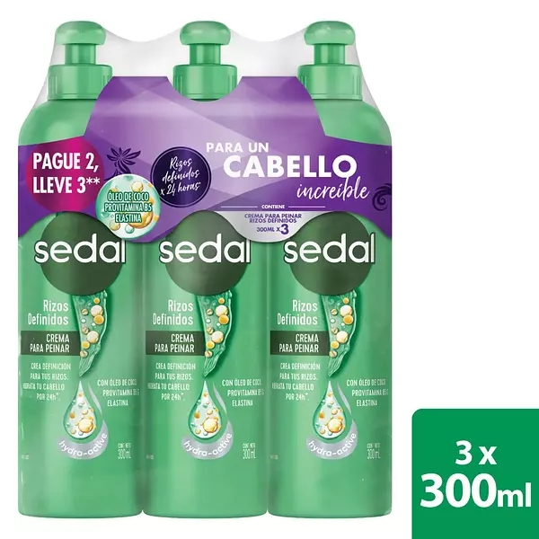 Crema Para Peinar Sedal Rizos Definidos 300 Ml