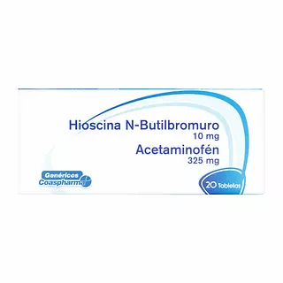 Hioscina N-Butilbromuro 10 Mg + Acetaminofen 325 Mg