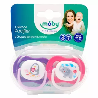 Chupo De Entretencion Clip Doble Moby