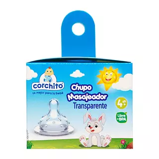 Chupo Boca Ancha Masajeador Corchito