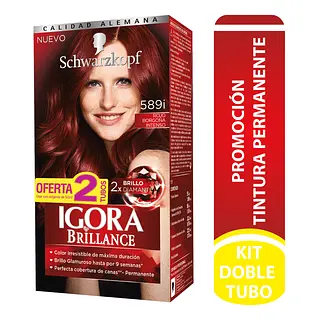 Igora Brilla Kit Rojo Borgoña Intenso 589