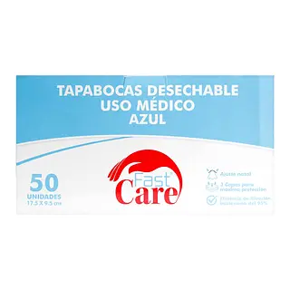 Tapabocas Azul Fast Care