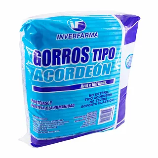 Gorro Acordeon Azul Inverfarma