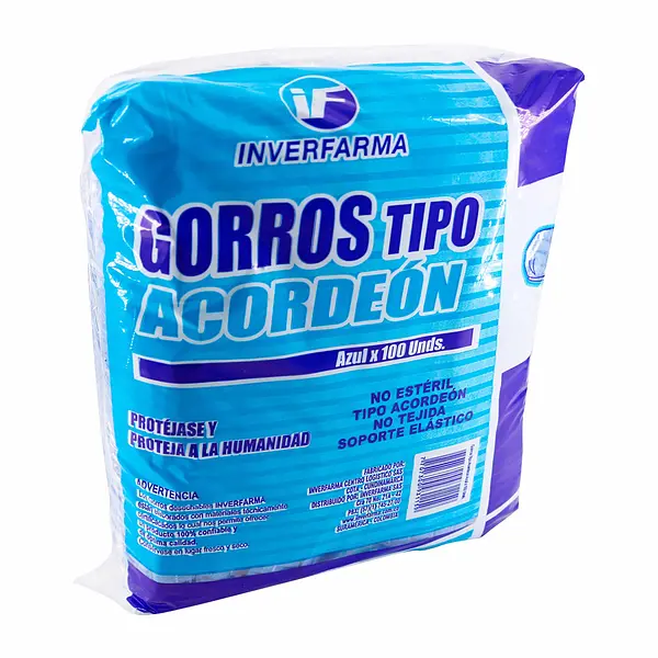 Gorro Acordeon Azul Inverfarma