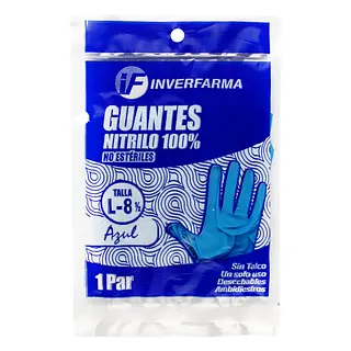 Guante De Nitrilo Azul