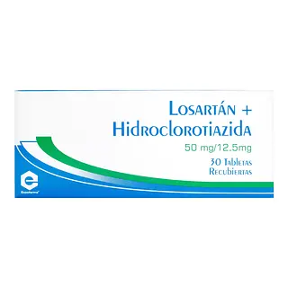 Losartan Potasico 50 Mg + Hidroclorotiazida 12.5 Mg