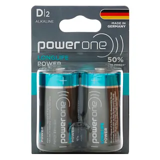 Pila Power One Alkalina D Redonda