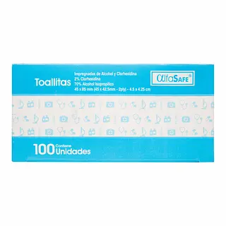 Toalla Alcohol Isopropilico Clorhexidina