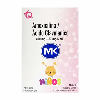 Amoxicilina 400 Mg + Acido Clavulánico 57 Mg