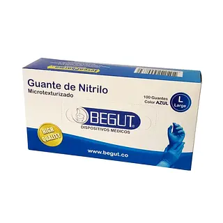 Guante De Nitrilo Azul Talla L