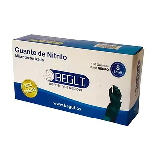 Guante De Nitrilo Negro Talla S Begut