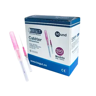 Cateter Intravenoso Begut 20 G Rosado