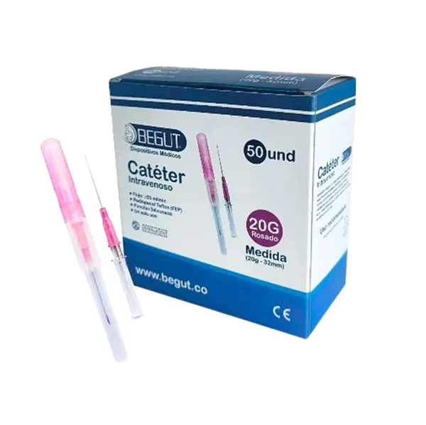 Cateter Intravenoso Begut 20 G Rosado