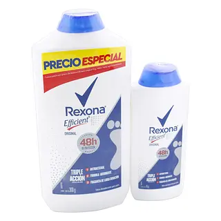 Talco Rexona Efficient Original 300 Gr + Talco 85 Gr