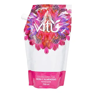 Crema Vitu Loción Corporal Humectante Mora Y Almendras