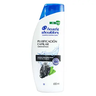 Shampoo Head Shoulders Purificación Capilar Carbón