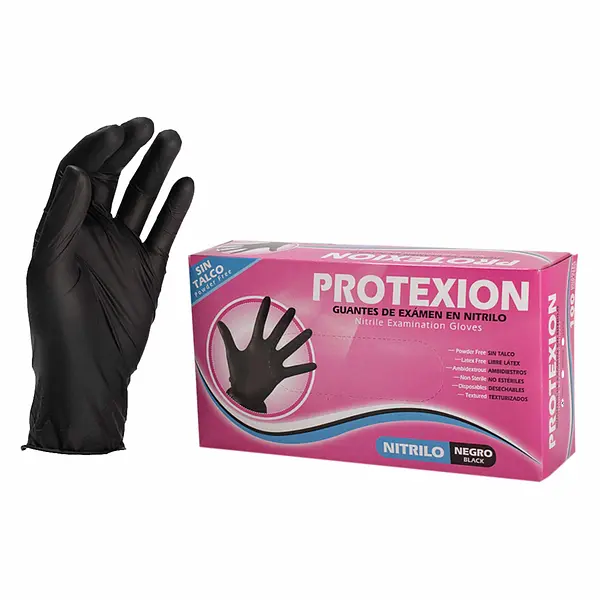 Guante Nitrilo Protex-Ion Negro Talla S