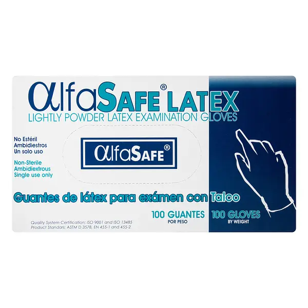Guante Examen Alfa Latex Talla M