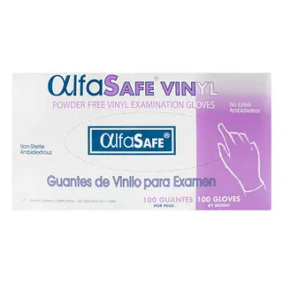 Guante Examen Vinilo Alfa Talla S