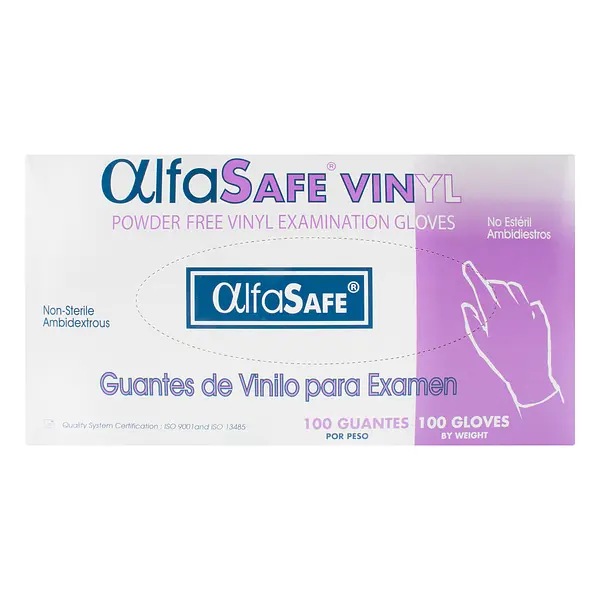 Guante Examen Vinilo Alfa Talla S