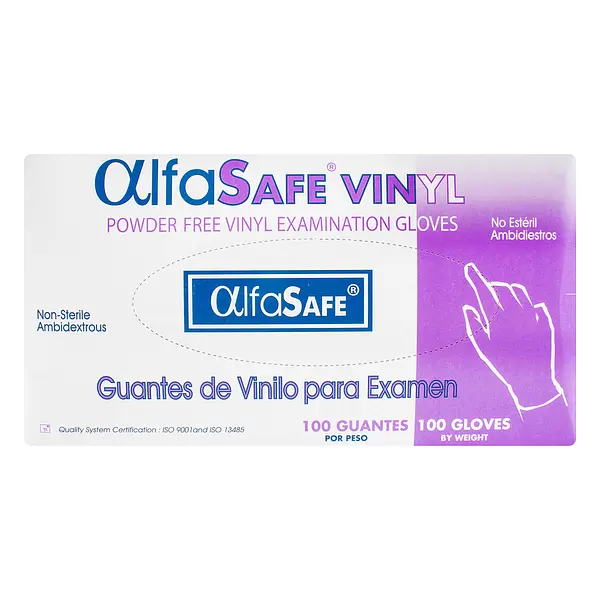 Guante Examen Vinilo Alfa Talla L