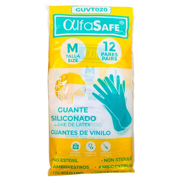 Guantes Alfasafe Vinilo Talla M