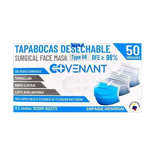 Tapaboca Azul Pediatrico Covenant