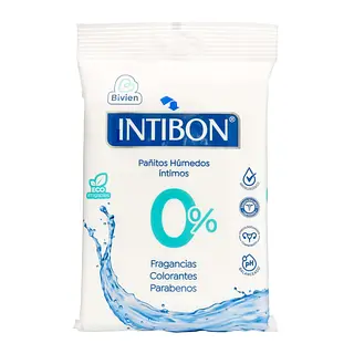 Pañitos Humedos Intimos Intibon 0%