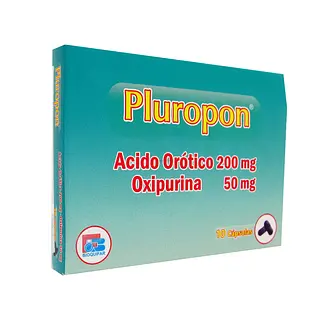 Pluropon Acido Orótico 200 Mg + Oxipurina 50 Mg