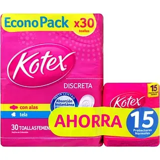 Toallas Kotex Ultra Fina Tela