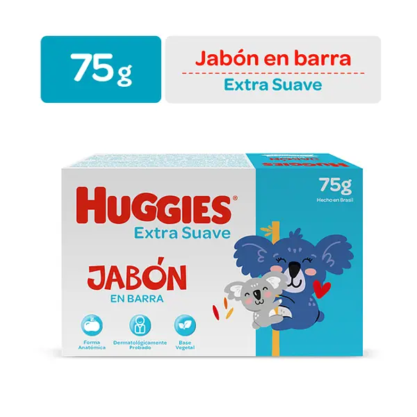 Jabon Huggies Barra Suave 75 Gr