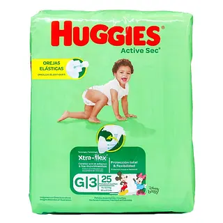 Pañal Huggies Active Sec Etapa 3