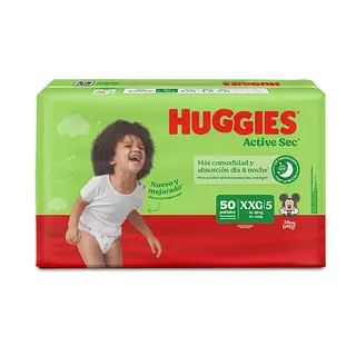 Pañal Huggies Active Sec Etapa 5 Xxg