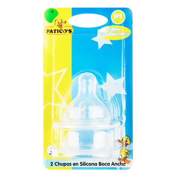 Chupo Paticos Boca Ancha Silicona