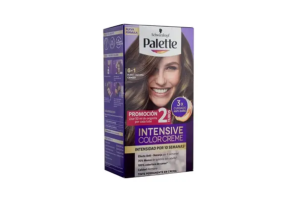Tinte Palette Color Creme Kit 6-1 Rubio Oscuro Cenizo