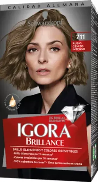 Tinte Igora Kit Brillance 711 Rubio Cenizo