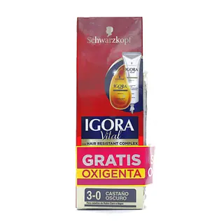 Tinte Igora Vita Tubo 3-0 Cast Oscuro+ 2 Oxigenta