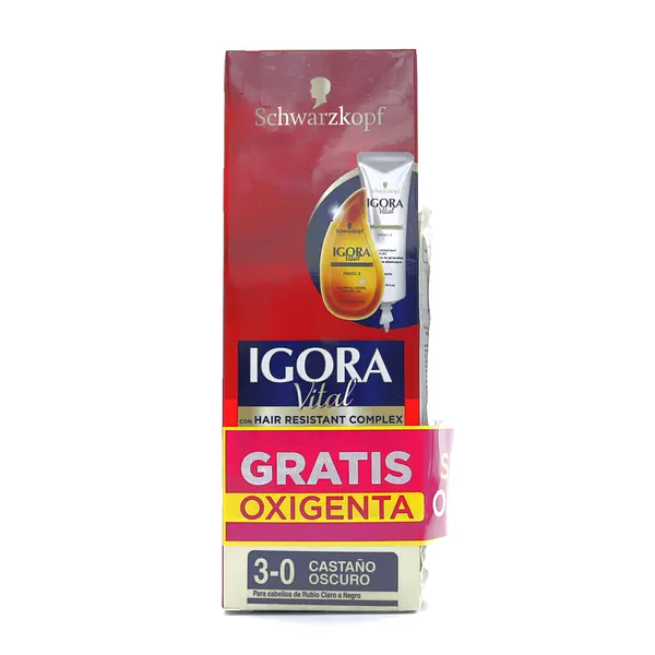 Tinte Igora Vita Tubo 3-0 Cast Oscuro+ 2 Oxigenta