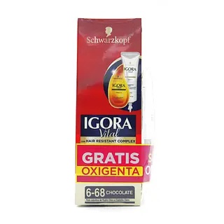 Tinte Igora Vita Tubo 6-68 Chocolate + 2 Oxigenta