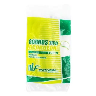 Gorro Desechable Acordeon Blanco