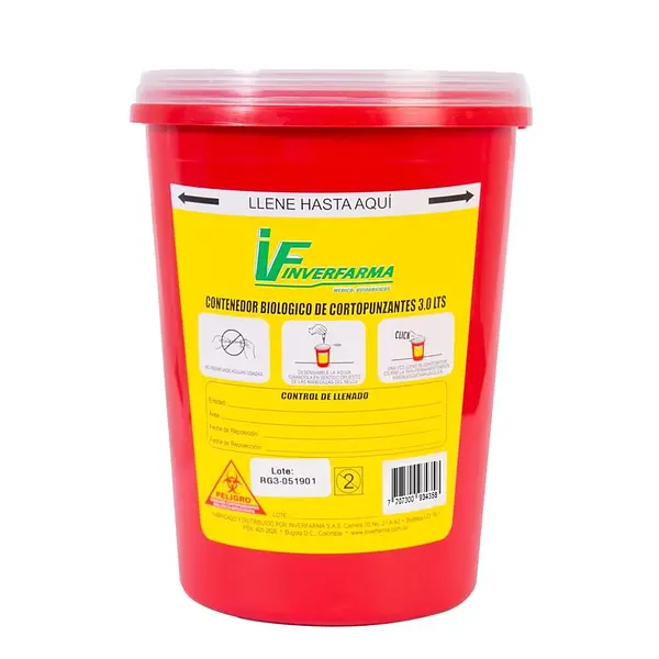 Recolector Cortopunzante/Guardian 3 Litros