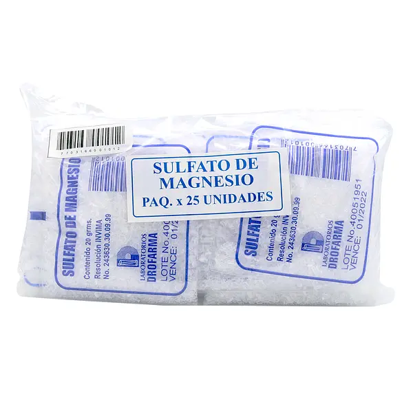 Sulfato De Magnesio 20 Gr