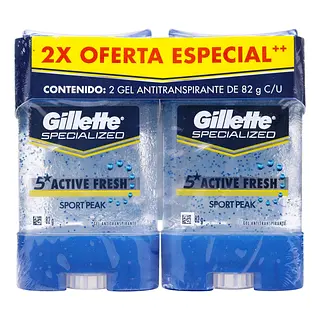 2 Desodorante Gillette Gel Sport Peak