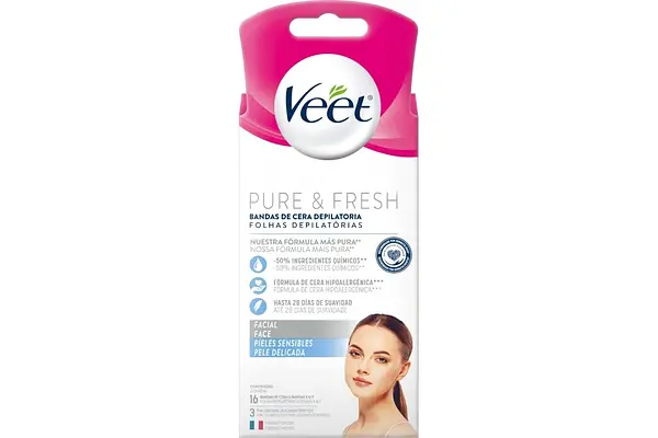 Veet Bandas Facial Piel Sensible