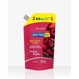 Jabon Bacterion Liquido Frutos Rojos