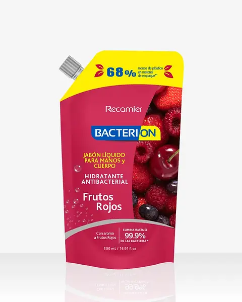Jabon Bacterion Liquido Frutos Rojos