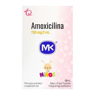 Amoxicilina 750/5 Mg Suspensión