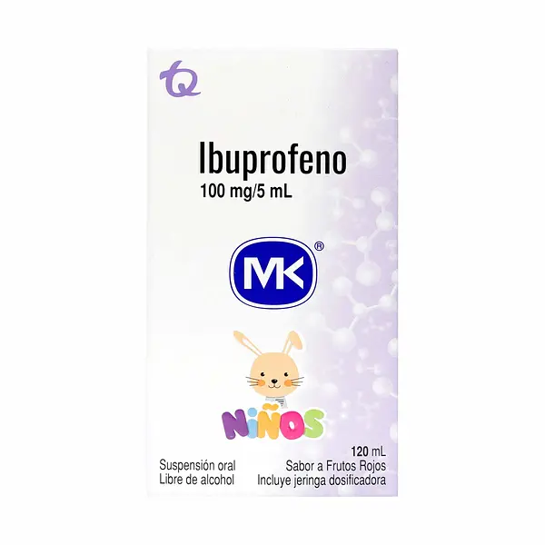 Ibuprofeno 100mg/5ml Suspensión