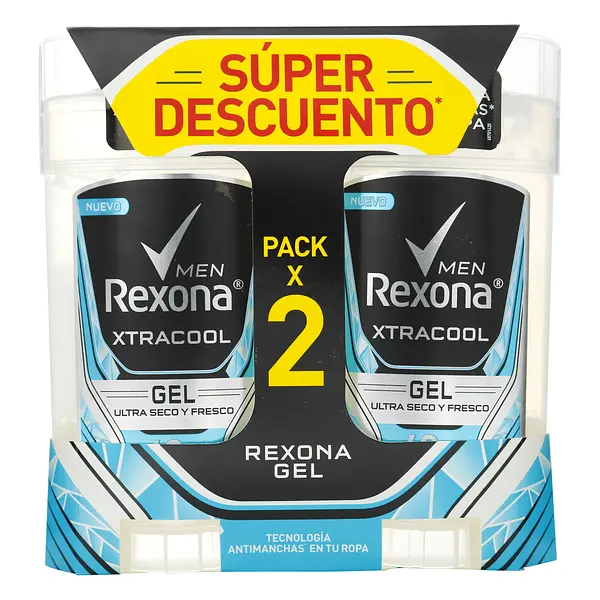 2 Desodorantes Rexona Men Xtracool Gel