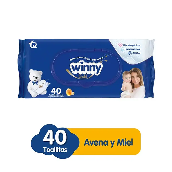 Toallas Húmedas Winny Gold Avena Y Miel